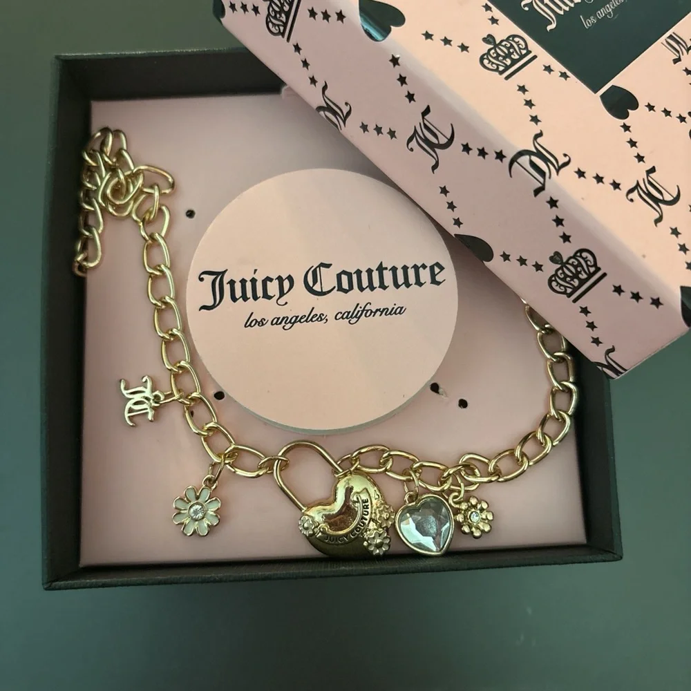Juicy Couture Gold Charm Necklace - Picture 2 of 2